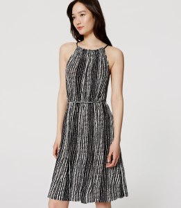 LOFT Marina Tie Waist Dress